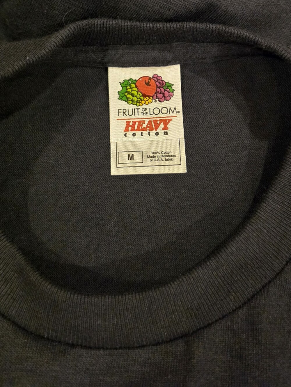 Vintage 90s Fruit of the Loom Black Halloween Ghost Graphic Tee Medium M Spooky - Picture 4 of 4